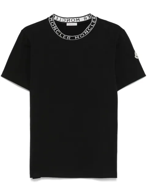 Moncler logo-collar T-shirt Black L10918C000318390T