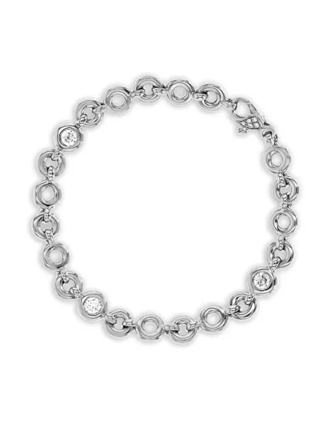 Pragnell 18kt white gold RockChain diamond bracelet Silver RCHAIN0008
