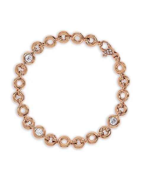 Pragnell 18kt rose gold RockChain diamond bracelet Pink RCHAIN0007