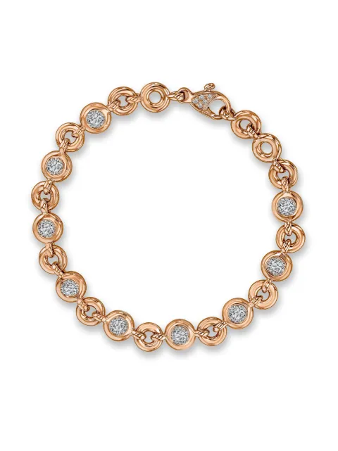 Pragnell 18kt rose gold RockChain diamond bracelet Pink RCHAIN0002