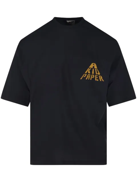 A Paper Kid logo cotton t-shirt Black F4PKUATH063