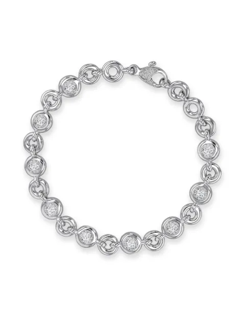 Pragnell 18kt white gold RockChain diamond bracelet Silver RCHAIN0001