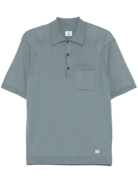 C.P. Company knitted polo shirt Blue 18CMKN073A004037A