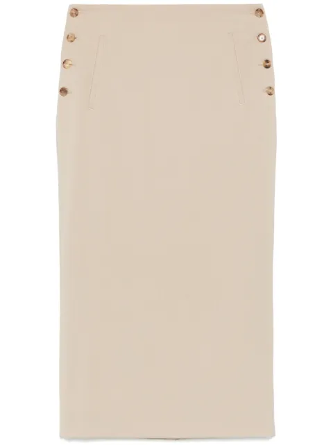 Moschino virgin-wool midi skirt Neutrals V01270517