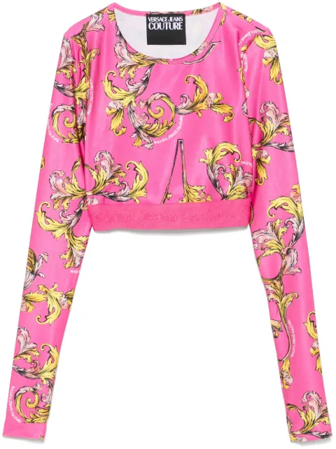 Versace Jeans Couture Barocco-print top Pink 78HAH218JS470
