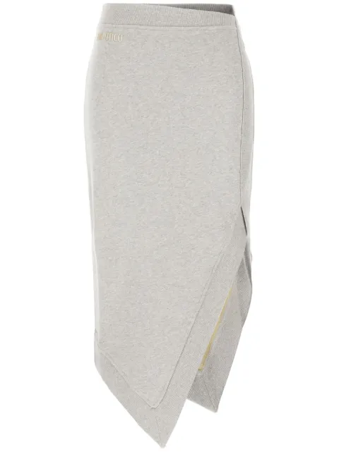 The Attico mélange-effect midi skirt Grey 250WCS00263JJF007AA