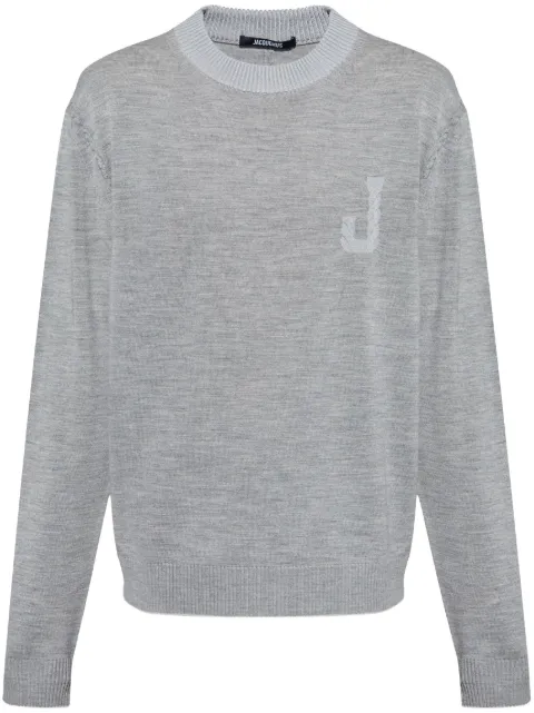 Jacquemus logo-embroidered jumper Grey 255KN5392431