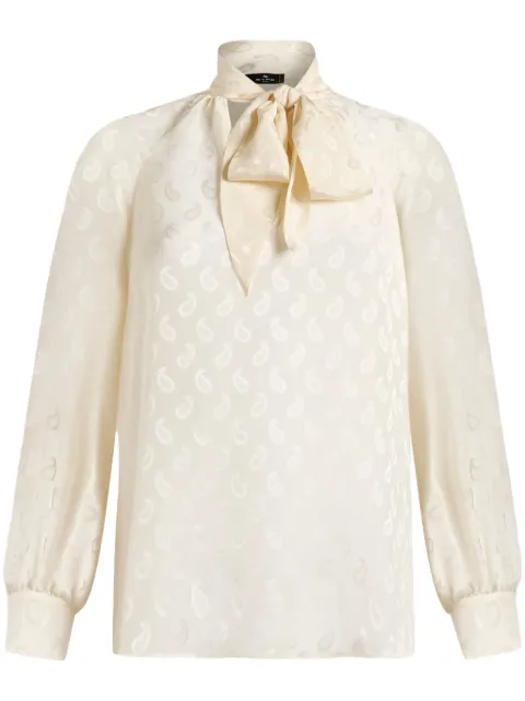 ETRO silk jacquard blouse Neutrals WRJA009199TJ145