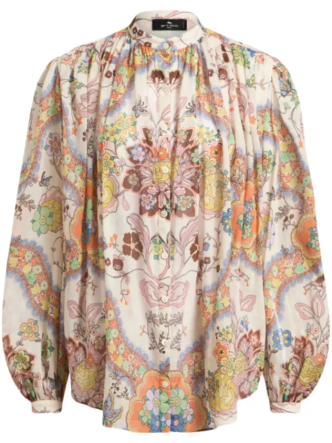 ETRO cotton pleated shirt Neutrals WRIA004899SA5J0