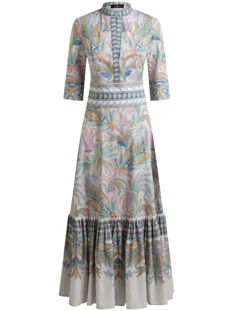ETRO floral-print maxi dress White WRHA001599SP5B6