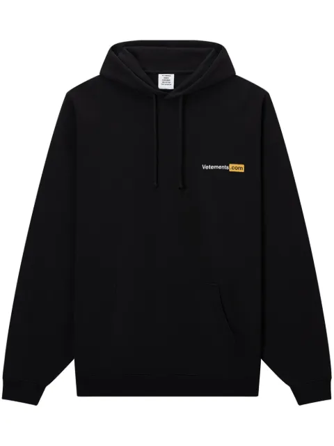 VETEMENTS logo-print hoodie Black UA65HD310B