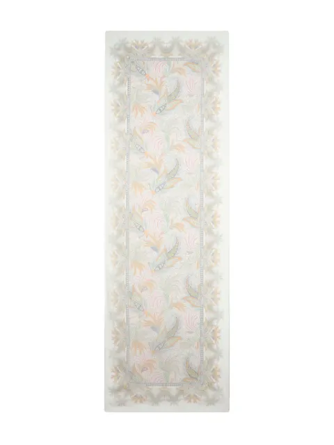 ETRO foliage-pattern silk scarf Neutrals WATA0009AK666