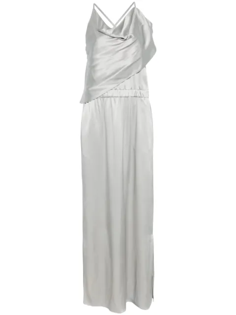 Giorgio Armani silk long dress Grey GW000679TE10101