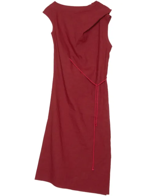 Muller Of Yoshiokubo linen midi dress Red MLS25605