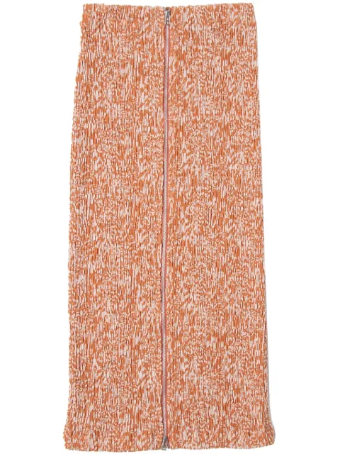 Muller Of Yoshiokubo knitted midi skirt Orange MLS25401