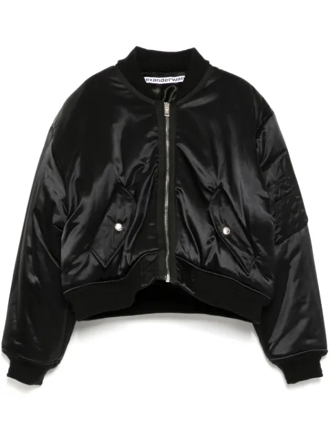 Alexander Wang Shrunken bomber jacket Black 1WC1253278001