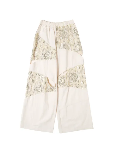 Muller Of Yoshiokubo Glare sequin-embellished trousers Neutrals MLS25409