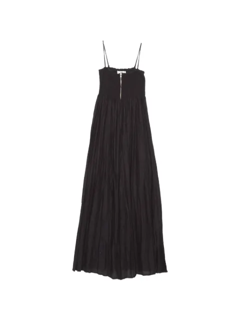 Muller Of Yoshiokubo Panama zip-front-detail maxi dress Black MLS25603