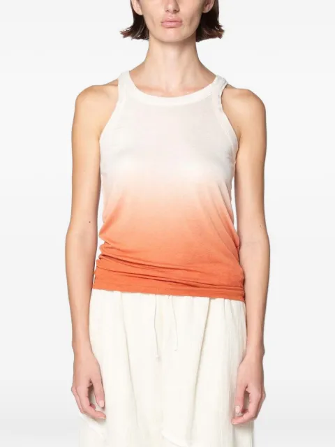 Muller Of Yoshiokubo Gradation ombre ribbed tank top Orange MLS25102