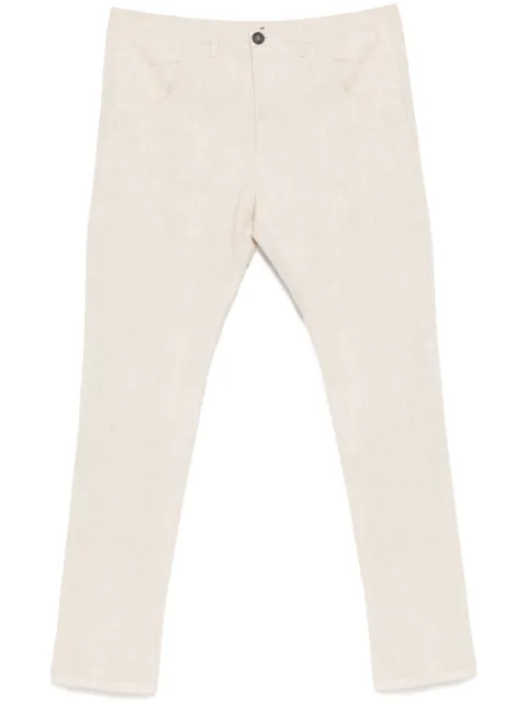 Label Under Construction buttoned trousers Neutrals FMPN169CMILINEN