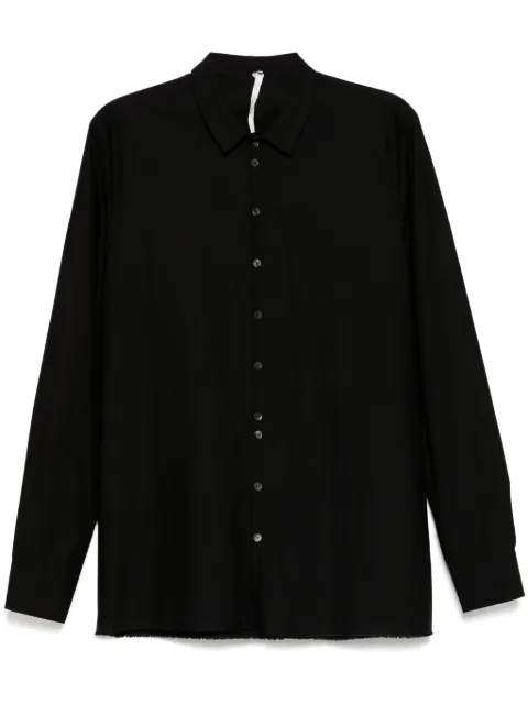 Label Under Construction raw edge shirt Black FMSH140STABLK
