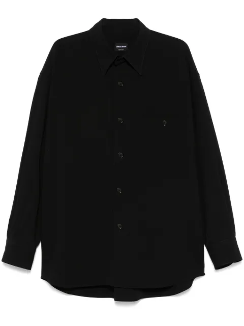 Giorgio Armani virgin-wool shirt Black GM001429TE10043