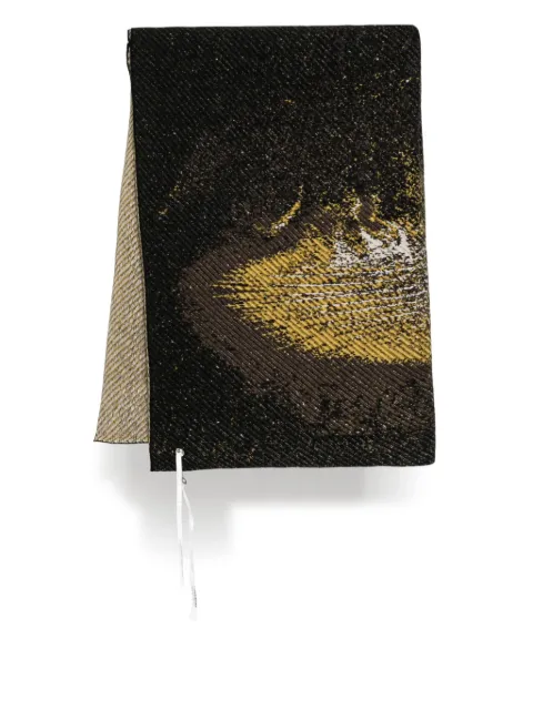 Label Under Construction graphic-print scarf Black YBK243BCAN6