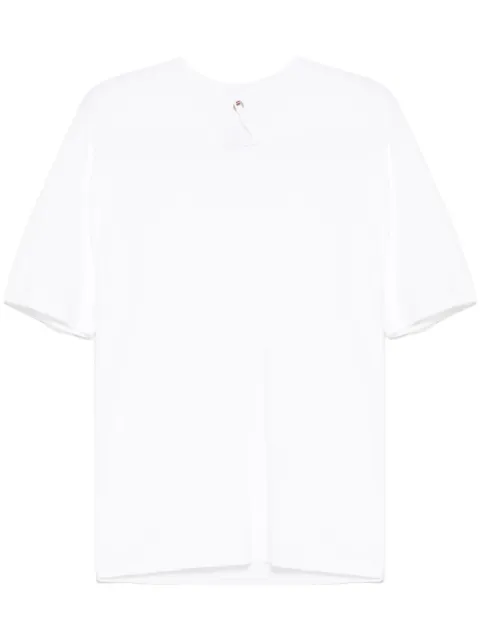 Label Under Construction raw edge T-shirt White YMTS177ZER3WHT