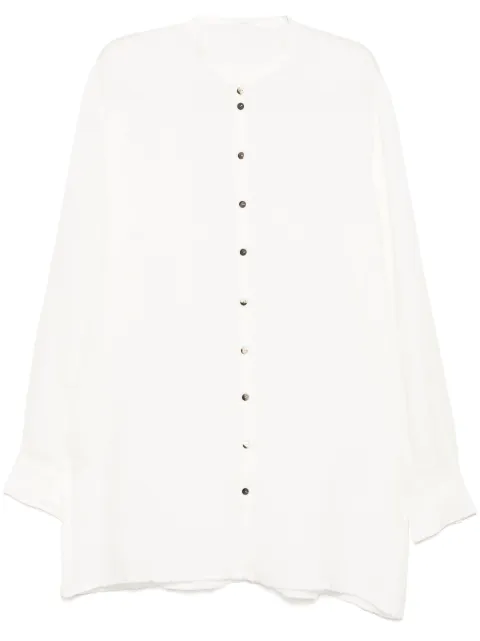 Label Under Construction button-up shirt White FMSH176MERWHT