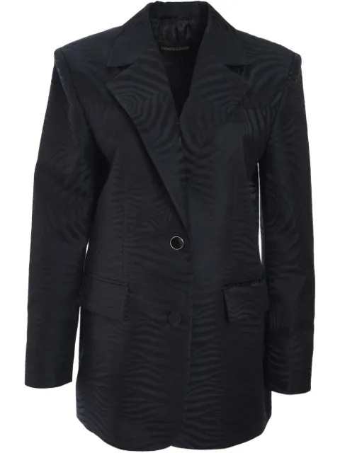 Roberto Cavalli devoré-effect blazer Black UKT405TJ033