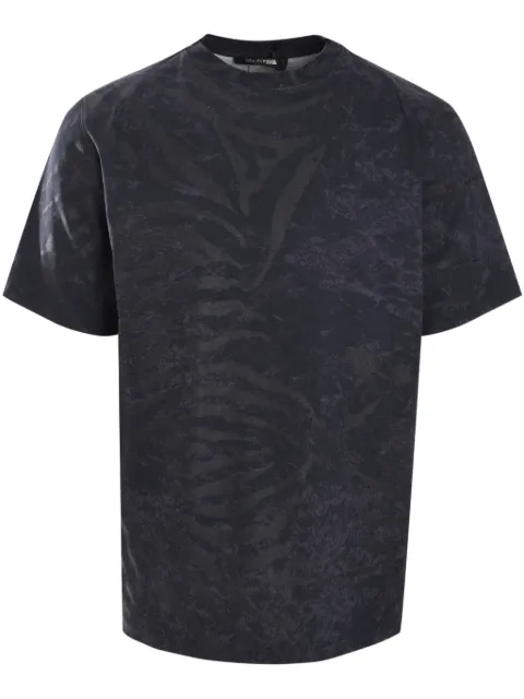 Roberto Cavalli Laminated Zebra T-shirt Black URT61J3PN55
