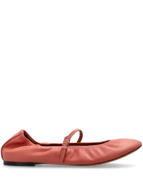 Lanvin leather ballerina shoes Pink FWBAMB05NAPAH24