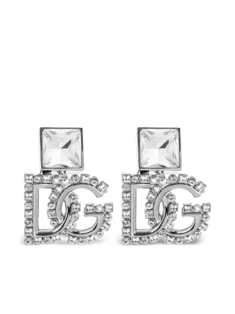 Dolce & Gabbana logo-plaque earrings Silver WER2L1W1111