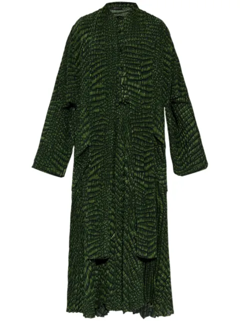 Balenciaga crocodile-print dress Green 814149TRLC9