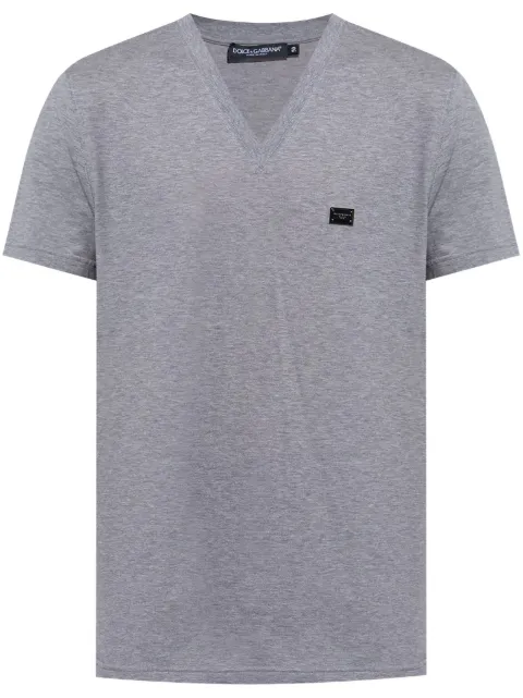 Dolce & Gabbana v-neck t-shirt Grey G8SD3TG7N7A