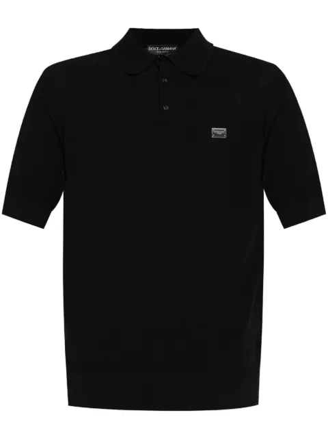 Dolce & Gabbana cotton polo shirt Black GXZ02TJBCF5