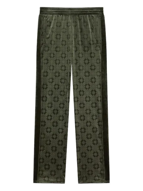 Givenchy 4G-print velvet trousers Green BM51HS316Z