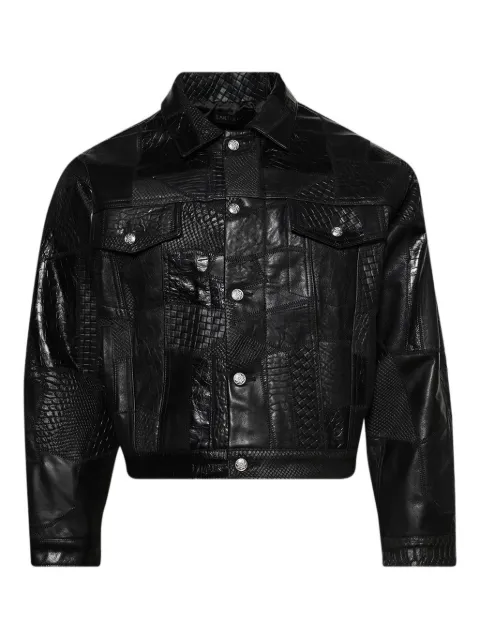 EARTHLING VIP Body Shop patchwork leather jacket Black BODYSHOPLEATHERJACKET