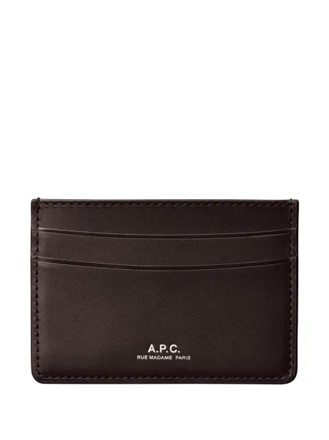 A.P.C. leather cardholder Brown PXAWVH63028