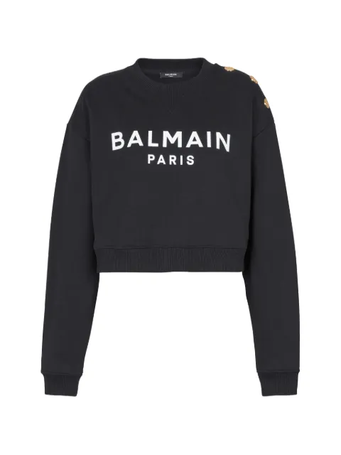 Balmain logo sweatshirt Black EF1JQ002BB02