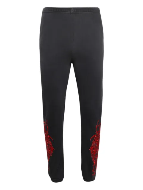 Warren Lotas embroidered track pants Black SS252034ASFB1042