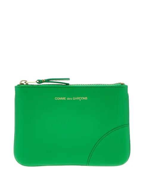 Comme Des Garçons Wallet logo-print leather wallet Green SA8100
