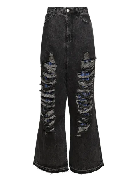 Natasha Zinko distressed-effect jeans Black RS25NZ3190133