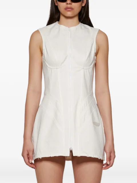 Natasha Zinko Perfect Body zip-front corset mini dress White SS25NZ11106