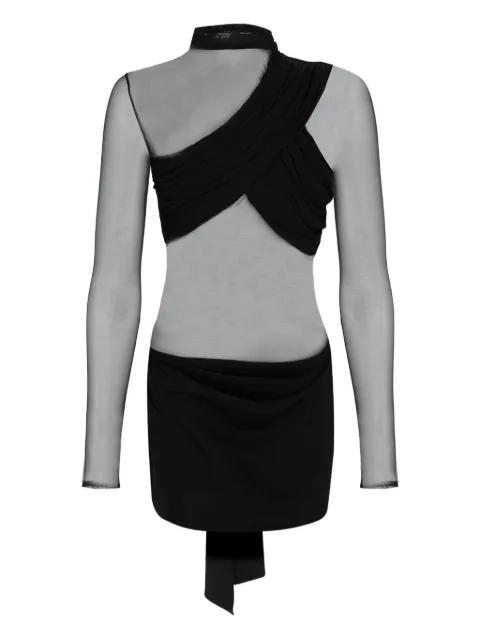 The New Arrivals Ilkyaz Ozel open-back mesh mini dress Black NA00102990711