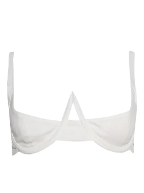 Natasha Zinko plunge-neckline bra White SS25NZ20406