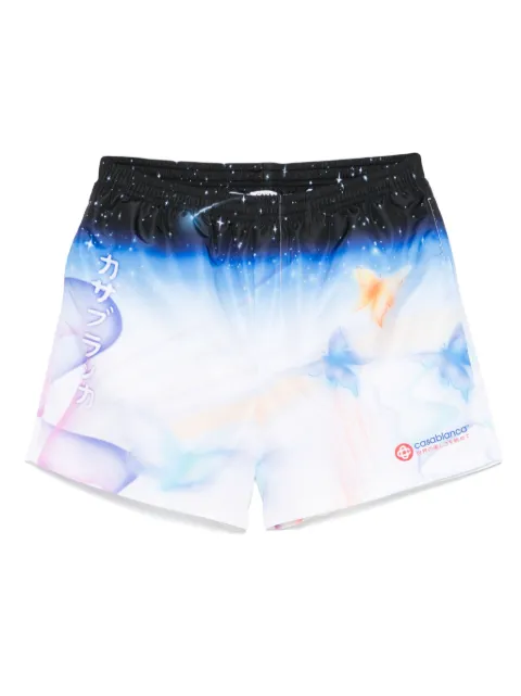 Casablanca graphic-print swim shorts Blue MPF25TR032