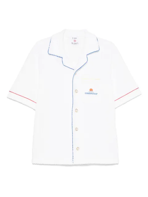 Casablanca monogram jacquard towelling shirt White MPF25SH08501