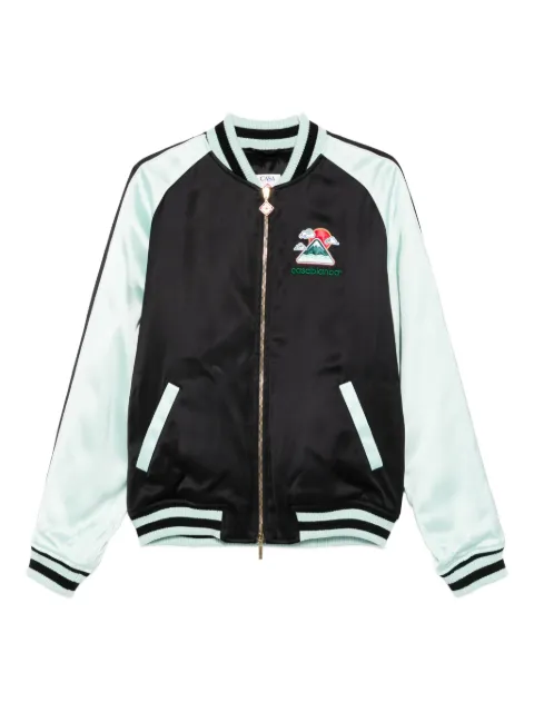 Casablanca embroidered-logo bomber jacket Black MPF25JK383
