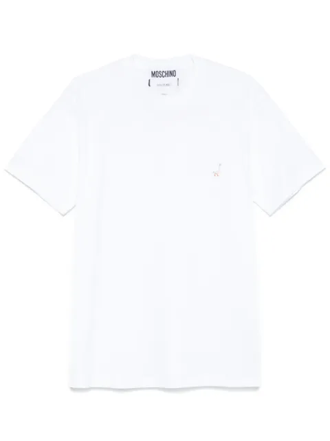 Moschino goose-embroidery T-shirt White A07140241